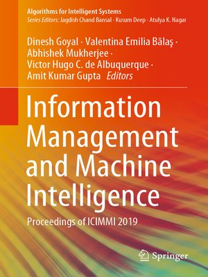 cover image of Information Management and Machine Intelligence